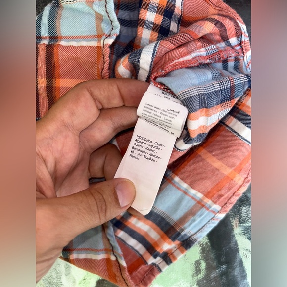 Orchestra | plaid button down shirt with adjustable sleeves | size 2 - Picture 4 of 5